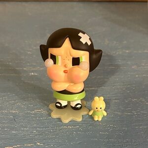 Powder Puff girl cry baby doll with bunny